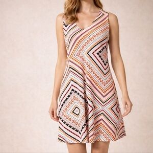 Jude Connally Geometric Shift Dress XS Multicolor Sleeveless Jude Cloth
